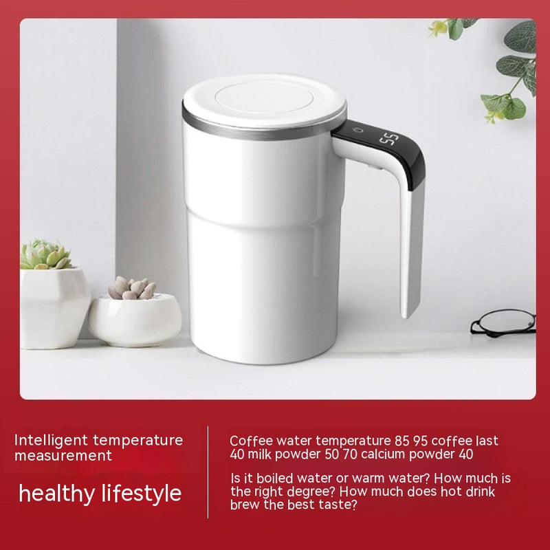 Electric Coffee Mug USB Rechargeable Automatic Magnetic Cup IP67 Waterproof Food-Safe Stainless Steel for Juice Tea Milksha Kitchen Gadgets