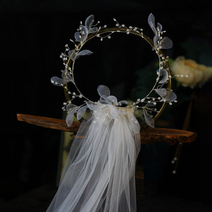 Super Mori Garland Bridal Veil Studio and Outdoor Photography Photo Shoot Head Accessories