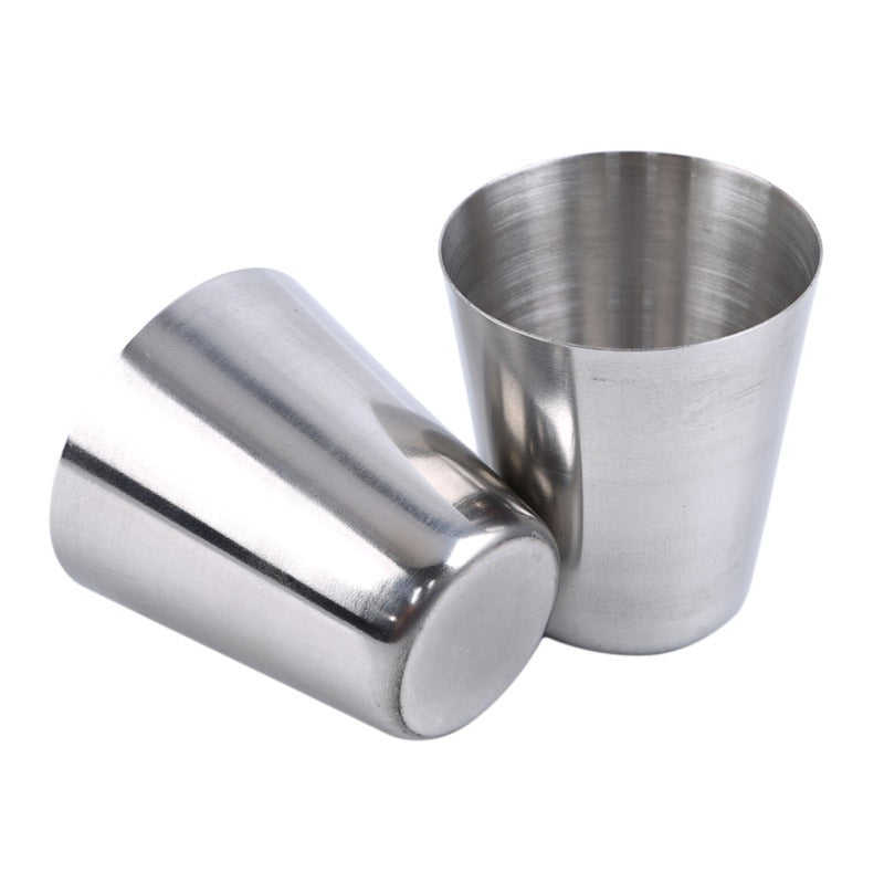 Simple 30 Ml Stainless Steel Thickened Outdoor Carry Tass Free PU Leather Cup Cover