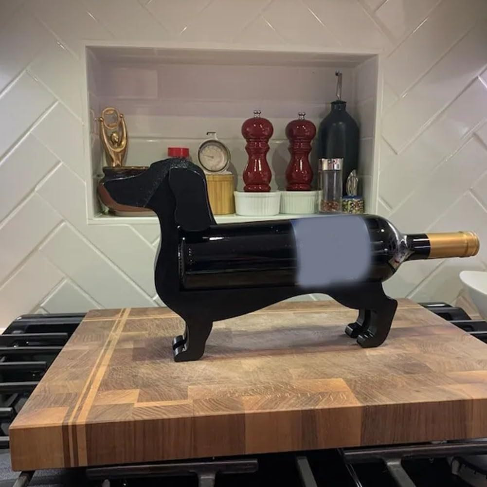 Dachshund Wine Bottle Holder Wine Cabinet Dachshund Personality Wine Rack Home Creative Dachshund Dog Red Wine Display Rack Kitchen Gadgets