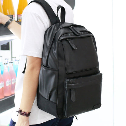 New Men'S Travel Bag Fashion Backpack Pu Shoulder Bag Men'S Casual Sports Backpack