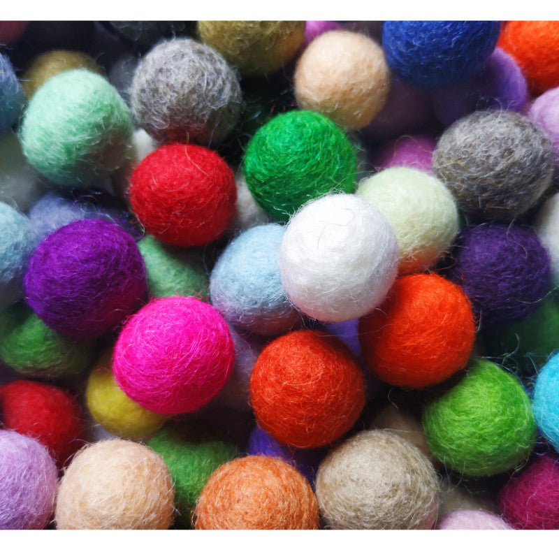 121523Cm Hair Accessories Earrings Accessories Color Wool Felt Ball