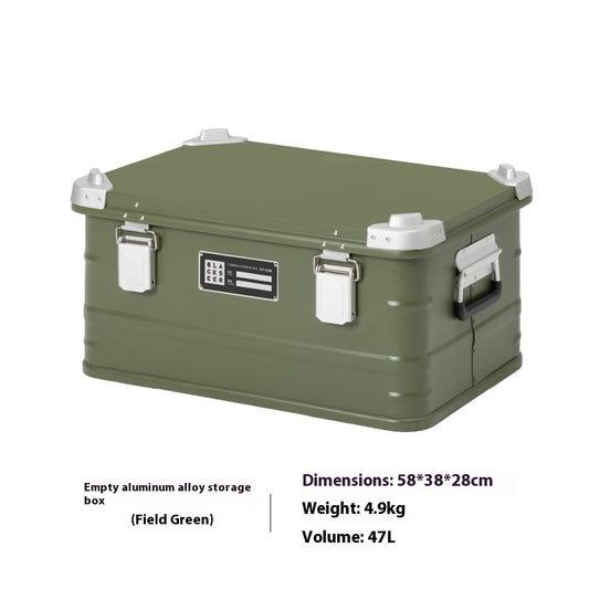 Outdoor Aluminum Alloy Storage Box Camping Metal Portable Vehicle-Mounted Wild Camping Equipment