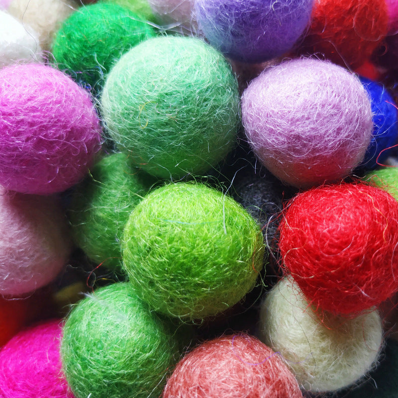 121523Cm Hair Accessories Earrings Accessories Color Wool Felt Ball