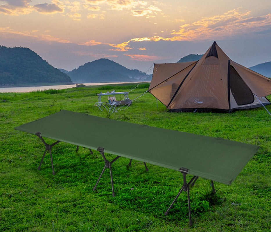 Lightweight Portable Dual-Purpose Outdoor Folding Bed