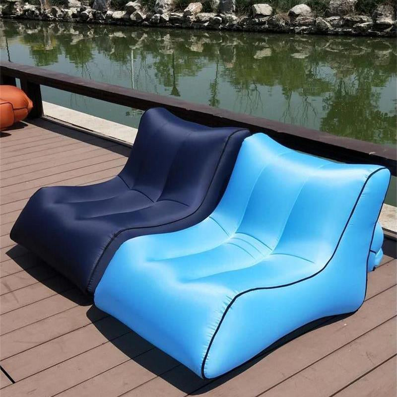 Camping Sofa Inflatable Sofa Portable Air Bed Outdoor Airbed Casual Beach Recliner Floatation Bed