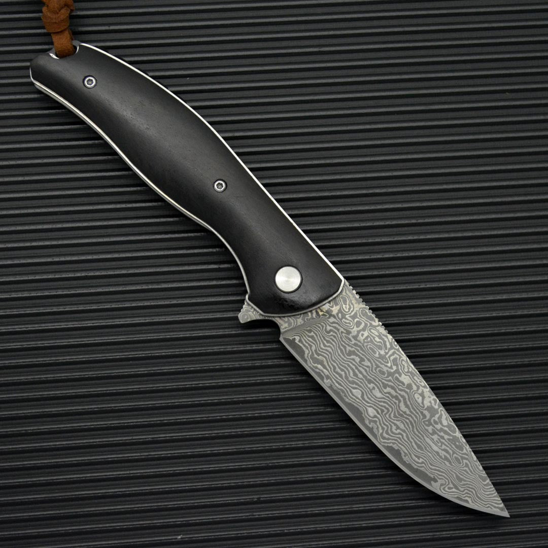 Damascus Steel Folding Knife Outdoor