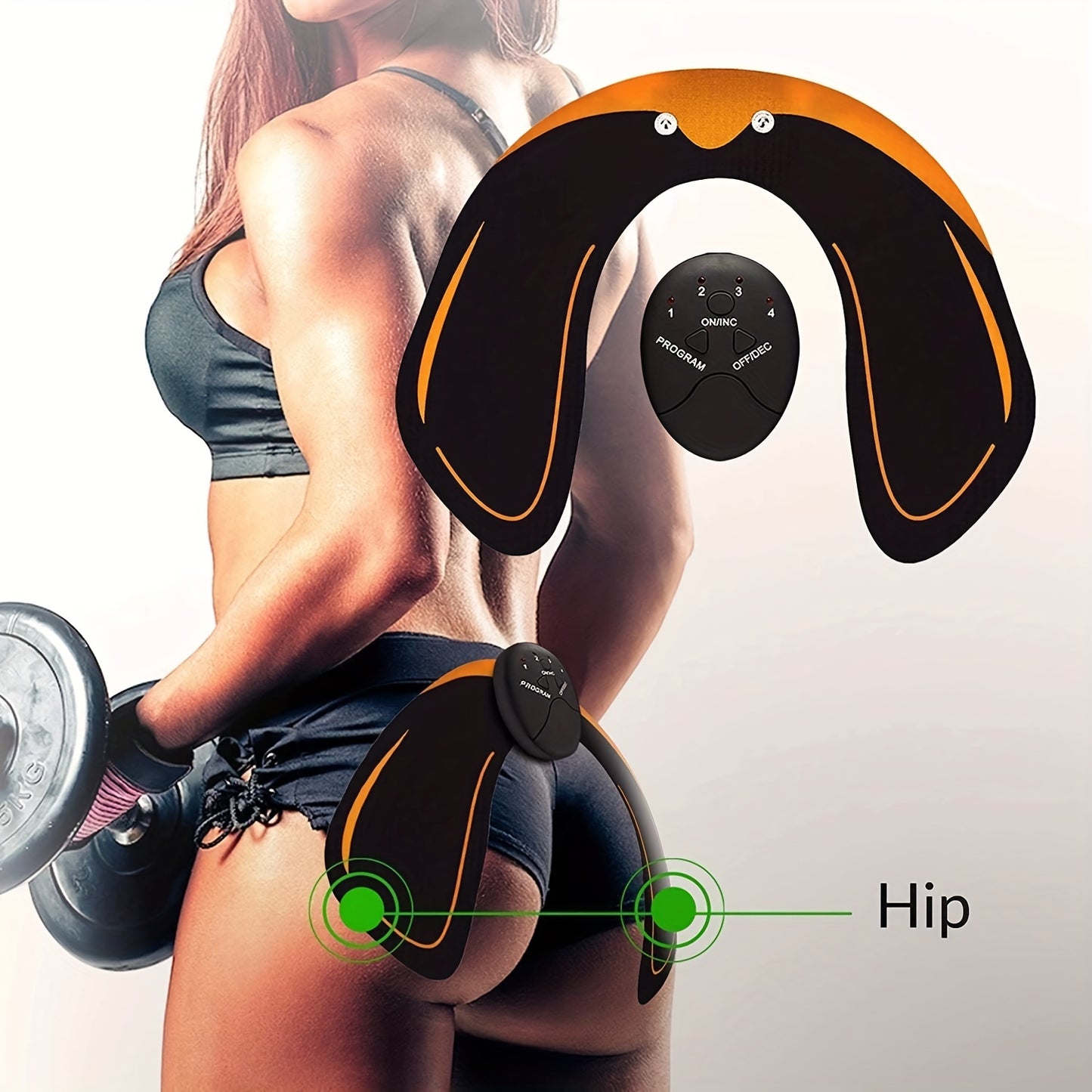 Hip Trainer, Buttock Lift Massage Device Smart Fitness Exercise Gear Home Office, Portable U-Shape Butt Lifting Workout Equipment Gifts for Women