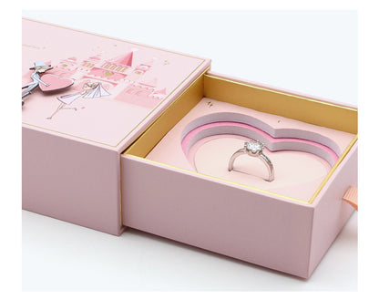 Love Castle Jewellery Box Ring Necklace Box