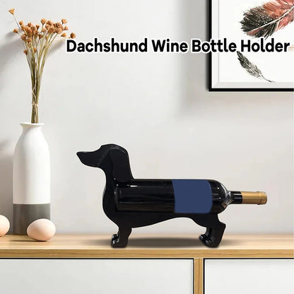 Dachshund Wine Bottle Holder Wine Cabinet Dachshund Personality Wine Rack Home Creative Dachshund Dog Red Wine Display Rack Kitchen Gadgets