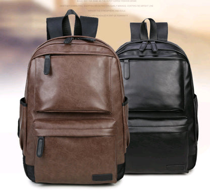 New Men'S Travel Bag Fashion Backpack Pu Shoulder Bag Men'S Casual Sports Backpack