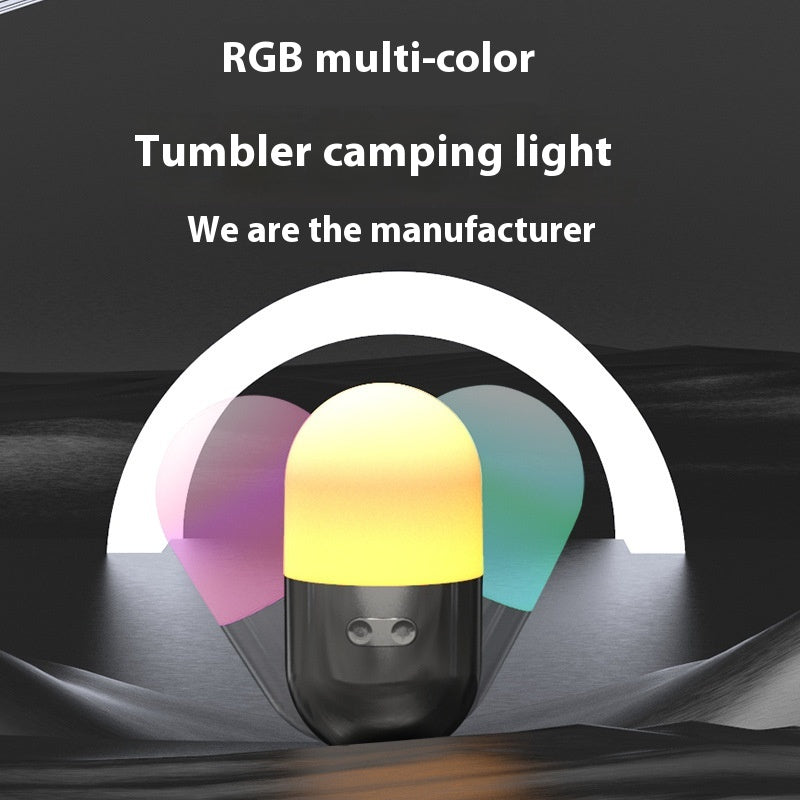 LED Light for Camping Type-C Charging Portable RGB Small Night Lamp