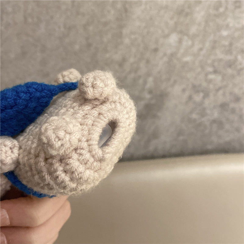 Homemade Handmade Knit Backpack Koala Bear Earphone Cover