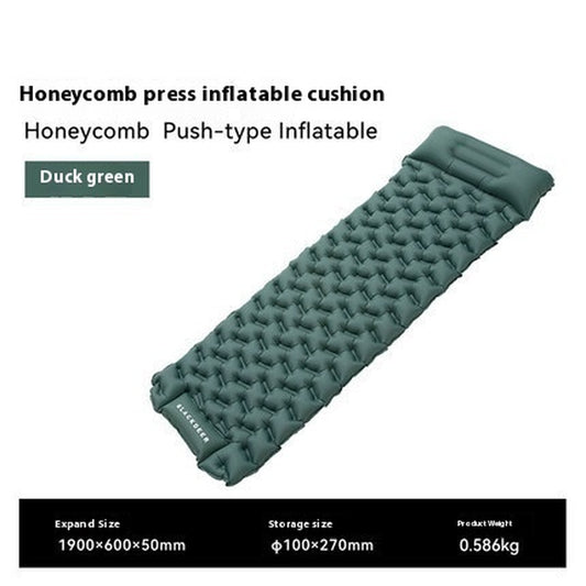 Outdoor Honeycomb Press Type Inflatable Mattress Single Thickened Moisture-Proof Tent Sleeping Mat