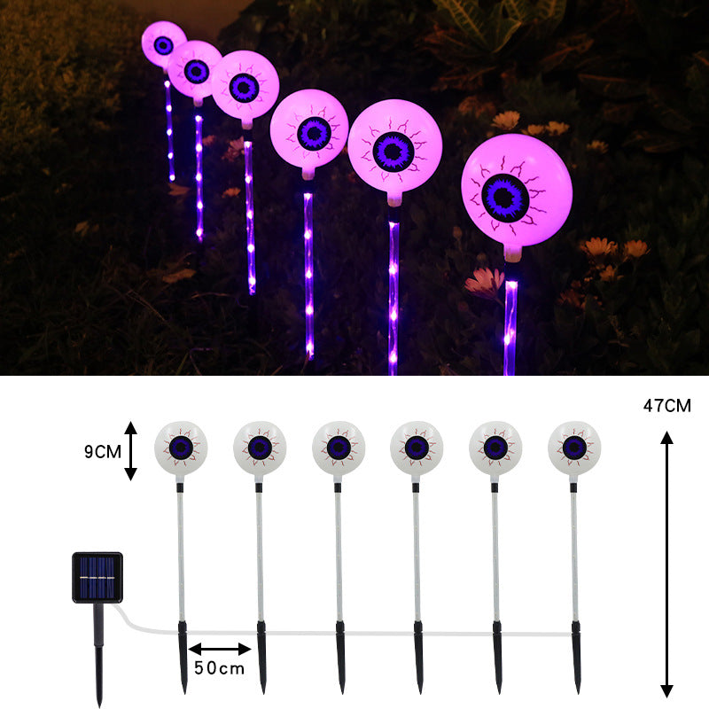 LED Solar Halloween Eyeball Ground Courtyard Decorative Lamp