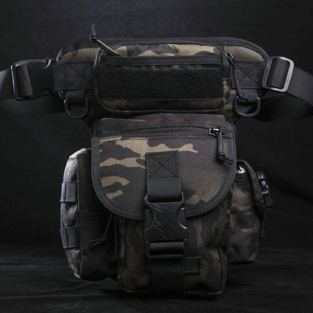 ANTARCTICA Waterproof Military Tactical Drop Leg Pouch Bag Type B Cross over Leg Rig Outdoor Bike Cycling Hiking Thigh Bag