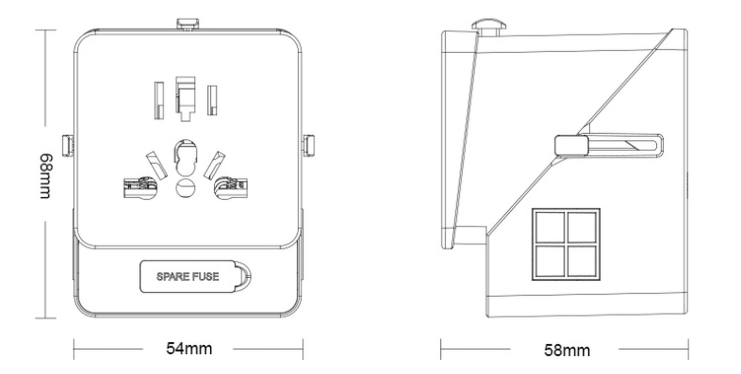 3 USB 1 Typc C International Power Adapter for Europe, UK, China, Australia, Japan and More 200 Countries