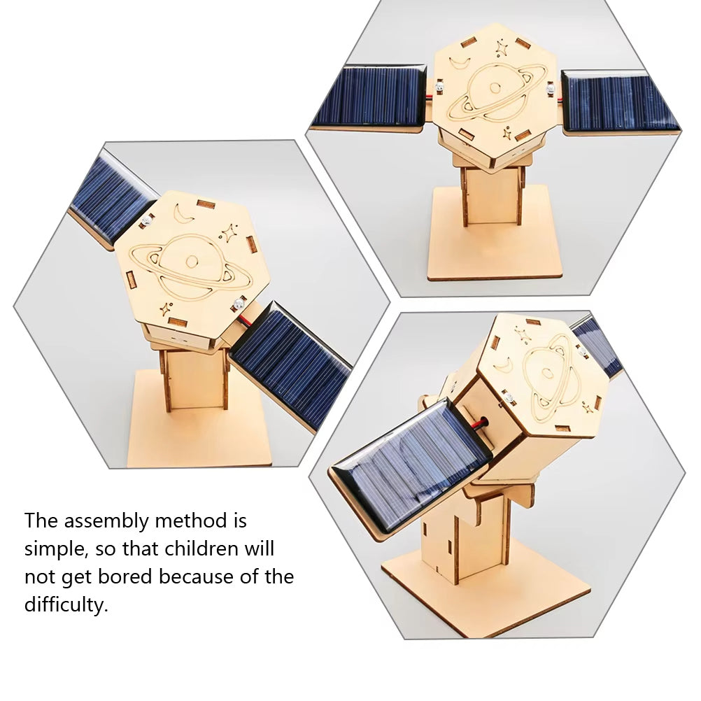 Diy Technology Small Production Stem Experimental Teaching Aids Space Model Artificial Satellite Educational Toys Solar Power Toy Kit Science