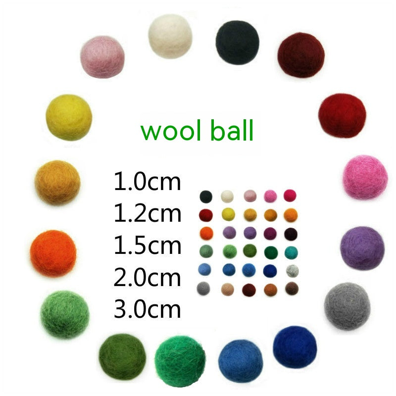 121523Cm Hair Accessories Earrings Accessories Color Wool Felt Ball