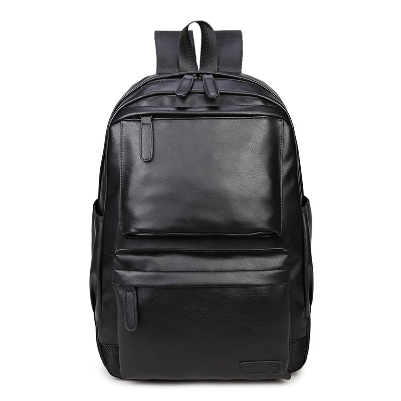 New Men'S Travel Bag Fashion Backpack Pu Shoulder Bag Men'S Casual Sports Backpack