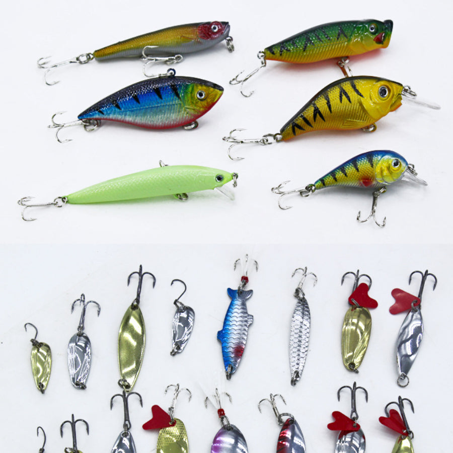 Lure Suit 132 Pieces Suit Multi-Function Full Swimming Layer Lure of Fishing Gear Soft Bait Fishhook