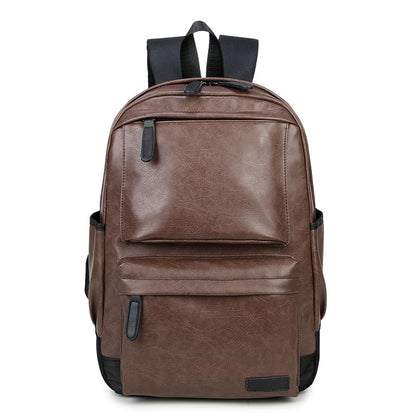 New Men'S Travel Bag Fashion Backpack Pu Shoulder Bag Men'S Casual Sports Backpack