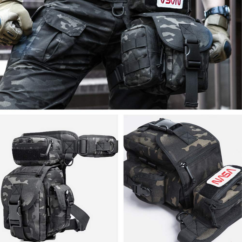 ANTARCTICA Waterproof Military Tactical Drop Leg Pouch Bag Type B Cross over Leg Rig Outdoor Bike Cycling Hiking Thigh Bag