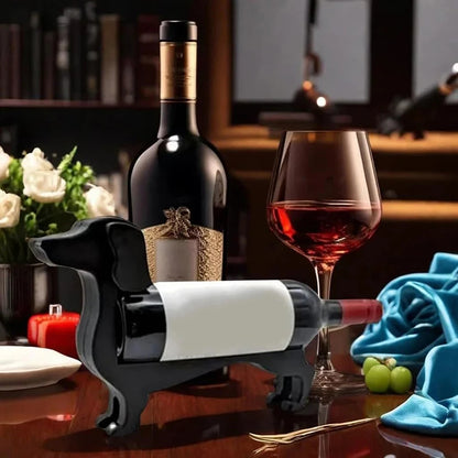 Dachshund Wine Bottle Holder Wine Cabinet Dachshund Personality Wine Rack Home Creative Dachshund Dog Red Wine Display Rack Kitchen Gadgets