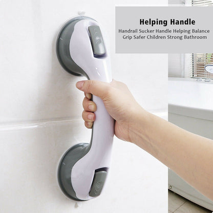 Power Shower Grip Handle Bathroom Suction Grab Bar Safety Rail Tub Bath Vacuum