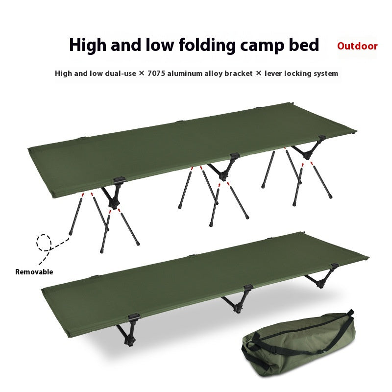 Lightweight Portable Dual-Purpose Outdoor Folding Bed