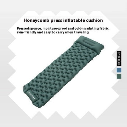 Outdoor Honeycomb Press Type Inflatable Mattress Single Thickened Moisture-Proof Tent Sleeping Mat