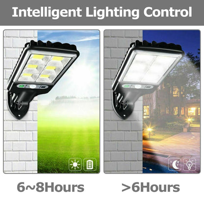 LED Solar Motion Sensor Light Bright Garden Outdoor Street Wall Lamp Solar Wall Lamp Lights Outdoor Road Lamp for Garden, Yard, Garage, Path